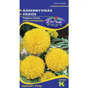 Bársonyvirág nagyvirágu magas c.sárga 1g