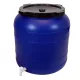 Hordó 150L menetes tető+csap kék