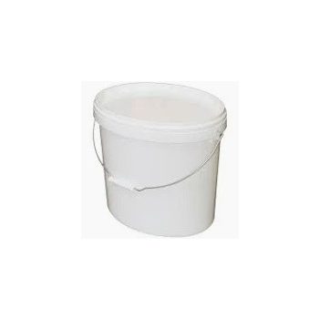 Vödör 18L műanyag ovális+tető fehér kifutó