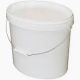 Vödör 18L műanyag ovális+tető fehér kifutó