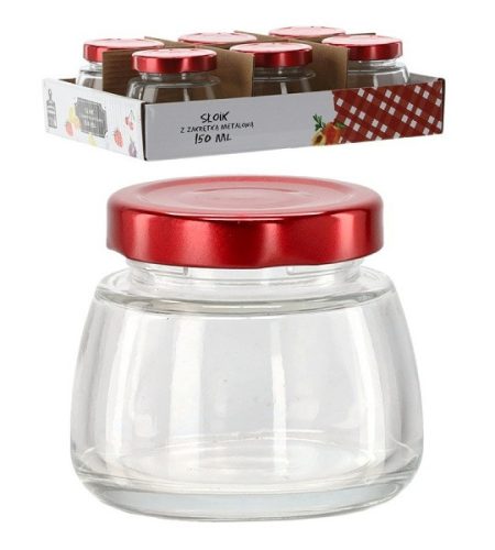 Befőttes üveg "csonka gúla" 150ml+tető