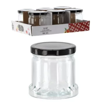 Befőttes üveg  160ml+tető mintás talpazat