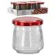 Befőttes üveg  140ml+tető nyomott mintás
