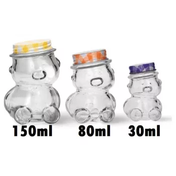 Befőttes üveg   30ml mézes mackó
