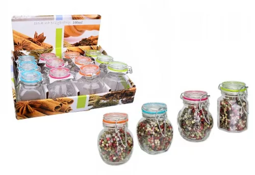 Befőttes üveg  100ml tégely csatos