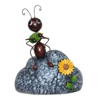 Dekoráció kerti Hangya kövön 24x15x30cm bádog