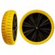 Talicska kerék Limex+tengely  tömör sárga
