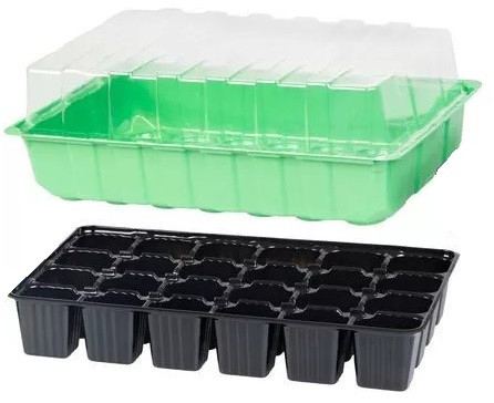 Palántanevelő készlet 24-es 4x5cm műanyag betét