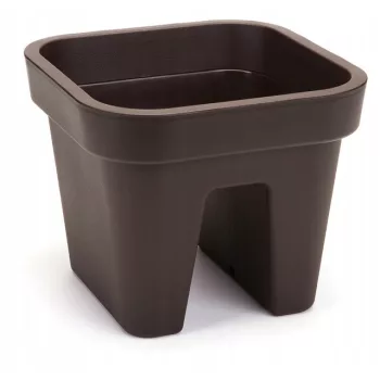 Virágcserép korlátra 29cm barna
