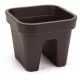 Virágcserép korlátra 29cm barna