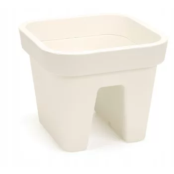 Virágcserép korlátra 29cm fehér