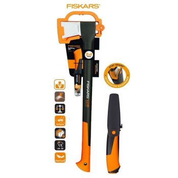 Fiskars fejsze X21 nagy hasító+Hardware kés