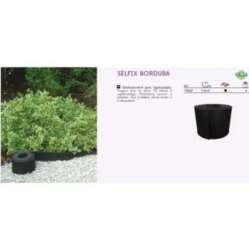 Ágyásszegély 0,13x5m újrahasznosított gumi