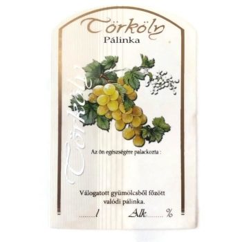 Pálinkásüveg cimke törköly 10db/cs
