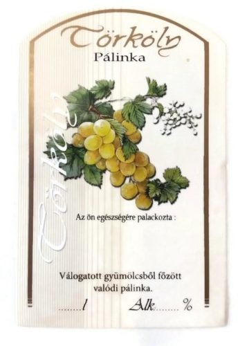 Pálinkásüveg cimke törköly 10db/cs