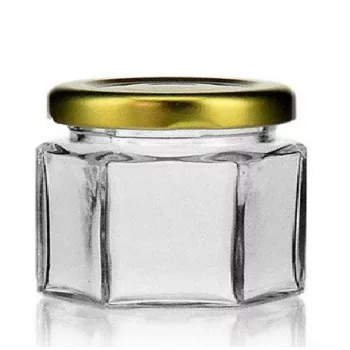 Befőttes üveg  106ml Hexa+tető