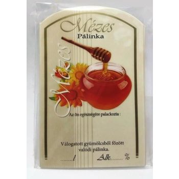 Pálinkásüveg cimke mézes pálinka 10db/cs