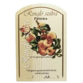 Pálinkásüveg cimke ringlószilva 10db/cs