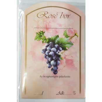 Borosüveg cimke Rosé 10db/cs