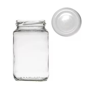 Befőttes üveg  370ml+tető facett