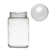 Befőttes üveg  370ml+tető facett