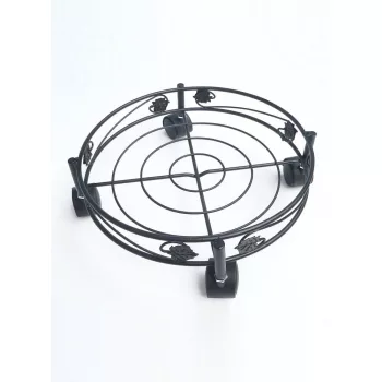 Kerekes cserép alátét  kör fém 32cm