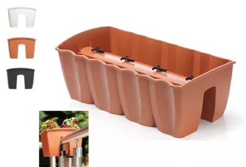 Balkonláda korlátra 60cm Terra