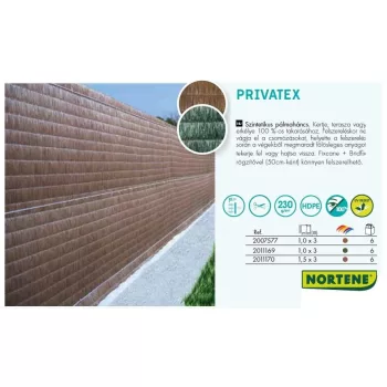 Árnyékoló háló  1x 3m 100% Privatex barna