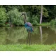 Dekor kócsag figura fém Nort Heron