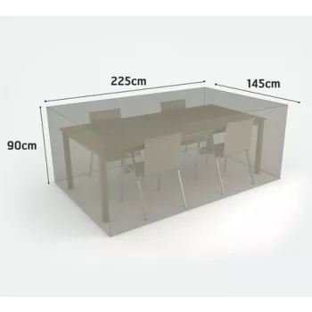 Kerti bútor takaróponyva aszt.+4szék 225x145x90cm