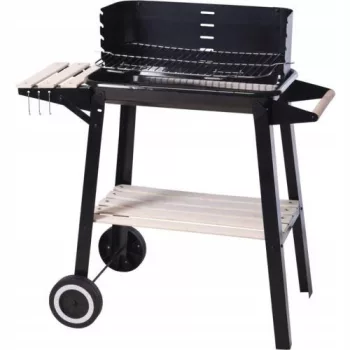 Grill faszenes nyitott sütő kerekekkel
