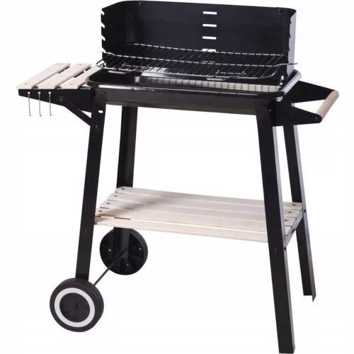 Grill faszenes nyitott sütő kerekekkel
