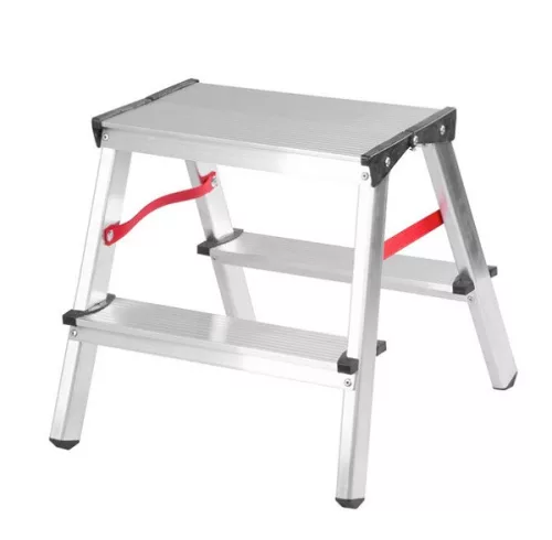 Létra fellépő aluminium 2+2 125kg 2ágú