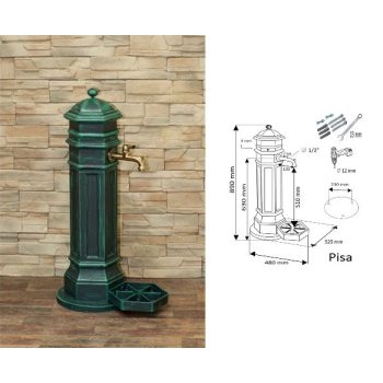 Kút állókút PISA zöld