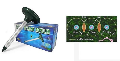 Rágcsáló és vakond riasztó napelemes