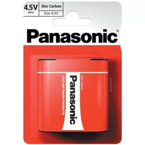 Elem Panasonic Zinc féltartós Lapos Elem 4,5V 3R12