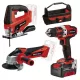 Einhell-gépszett TE-TK 18/3 Li KIT (JS+CD+AG)