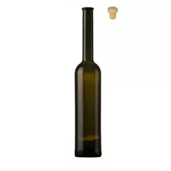 Üveg 1 L+dugó bordolese distilla /zöld/
