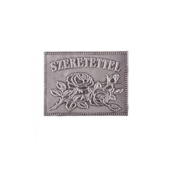 Hűtőmágnes "szeretettel" ezüst