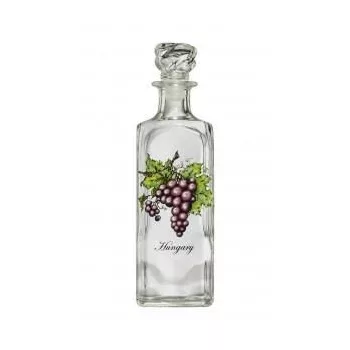 Üveg 0,5L dekor quadra szőlő kifutó