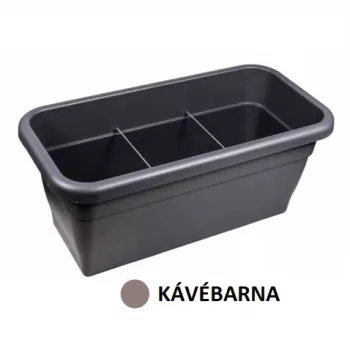 Balkonláda+alj 100cm Top Kávé barna/Teraszláda/