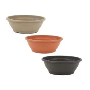 Virágtál műanyag Top 25cm Kávé barna