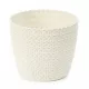 Kaspó műanyag szines Magnolia Jersey 19cm fehér