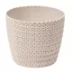 Kaspó műanyag szines Magnolia Jersey 19cm krém