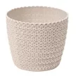 Kaspó műanyag szines Magnolia Jersey 19cm krém