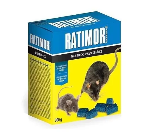 Rágcsálóírtó paraffinos blokk Ratimor 300g
