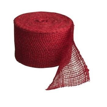 Juta szalag 10cmx25m piros