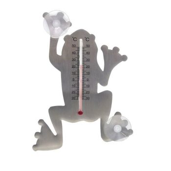 Hőmérő Béka fém 16x12x1cm