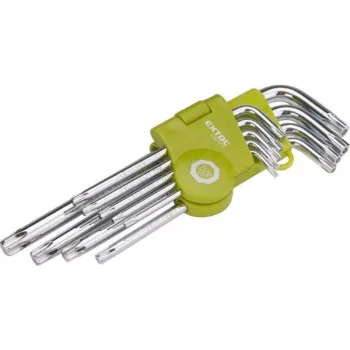 Torx kulcs készlet Cr40. 9db-os egyik vége lyukas