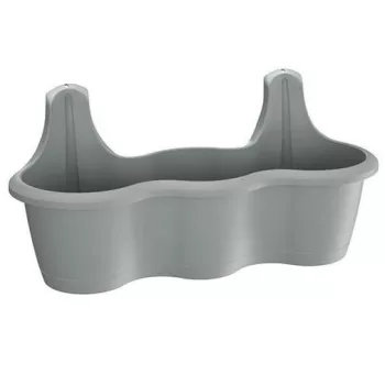Balkonláda 52cm hullámos szürke